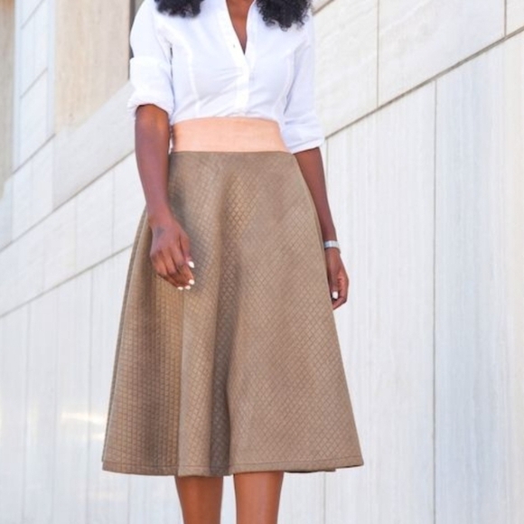 Teal and Brown Women's Skirt Plus - Picture 9 of 9